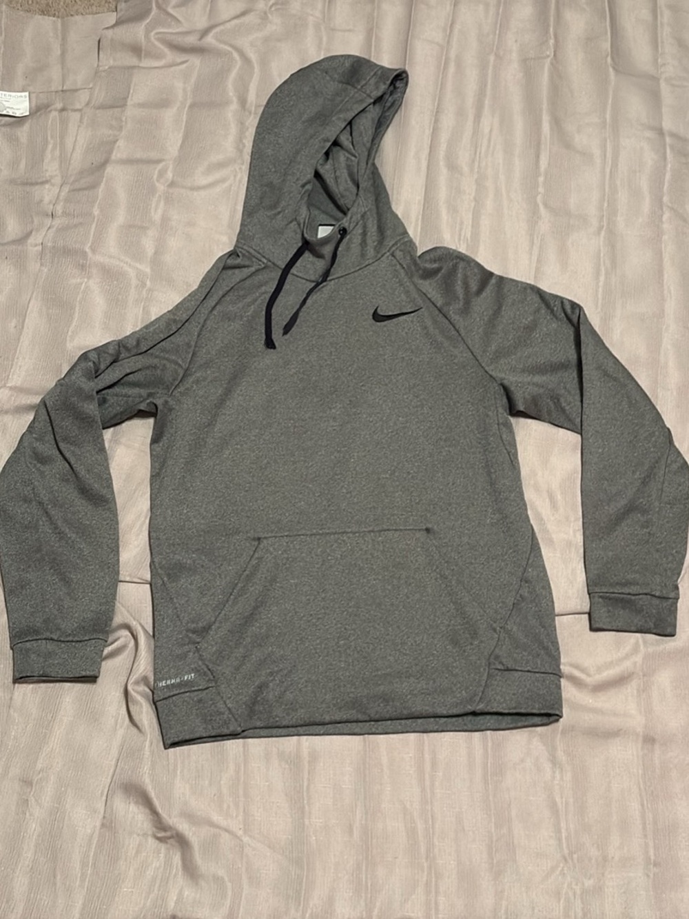 Nike Men's Dark Gray Pullover Hoodie with Swoosh